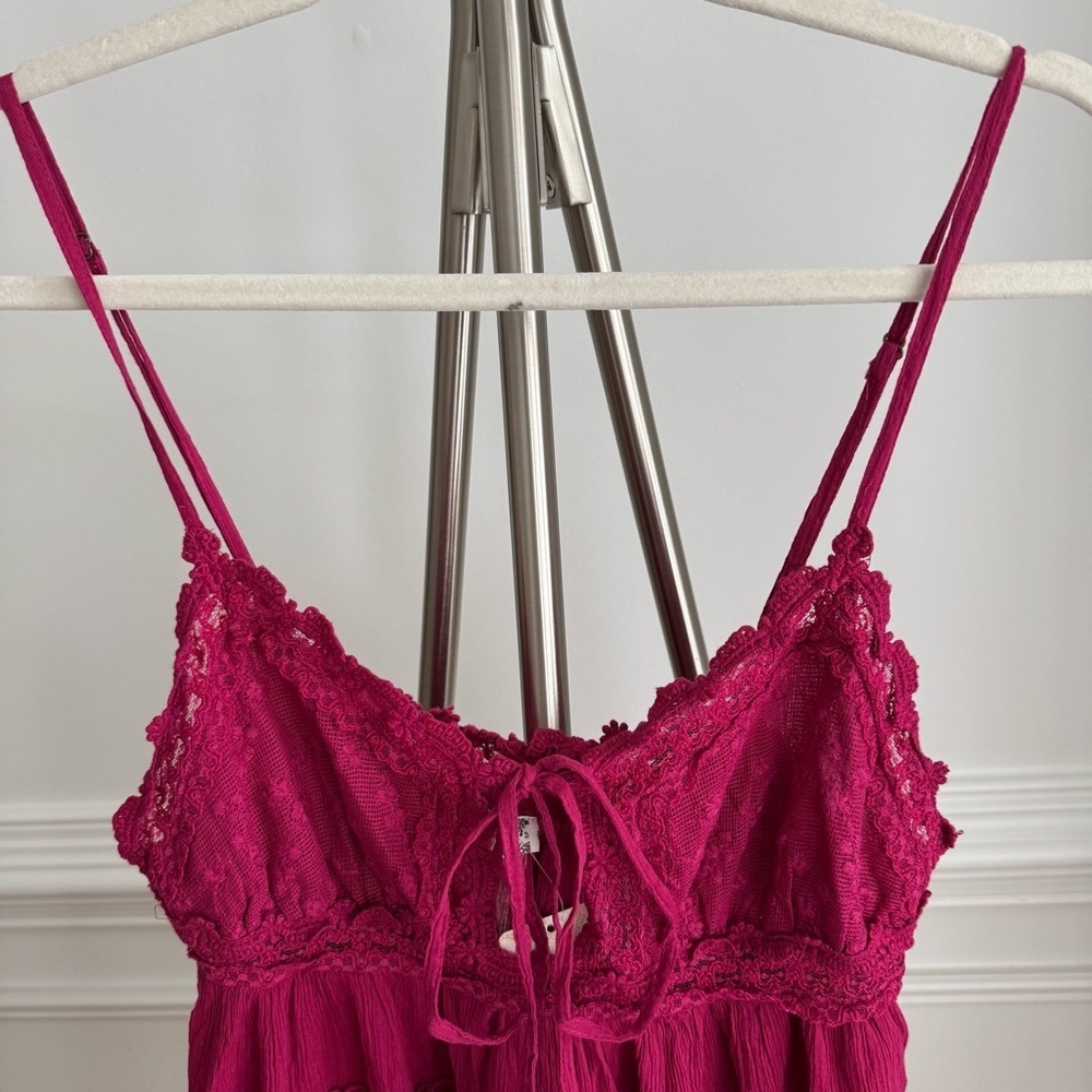 NWT FREE PEOPLE Intimately Sunsetter Mini Slip Strangelove Lace Dress Size Small - Picture 6 of 11